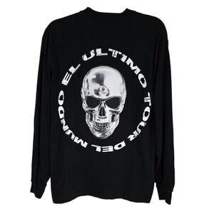 Bad Bunny El Ultimo Tour Del Mundo Skull Long Sleeve T-Shirt Size‎ Small Man